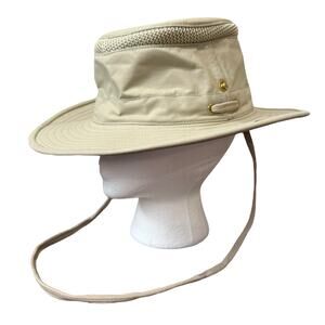 Tilley Airflo Hat LTM3 Unisex Size 6 7/8 Khaki Fishing Outdoor Sun Safari Travel